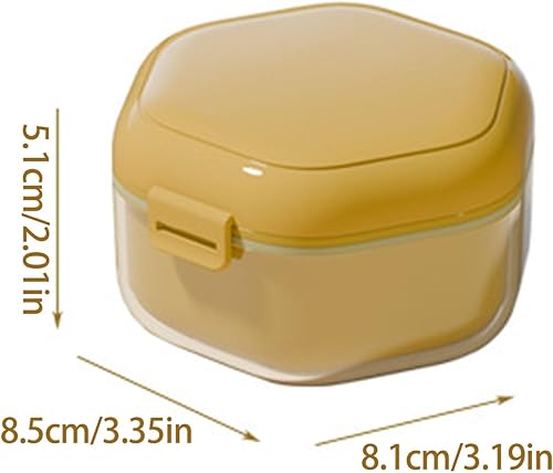 Miniatura 6 de Denture Bath Box Cup with Strainer Basket Storage Container for Retainers Waterproof Mouth Guard Holder for Household