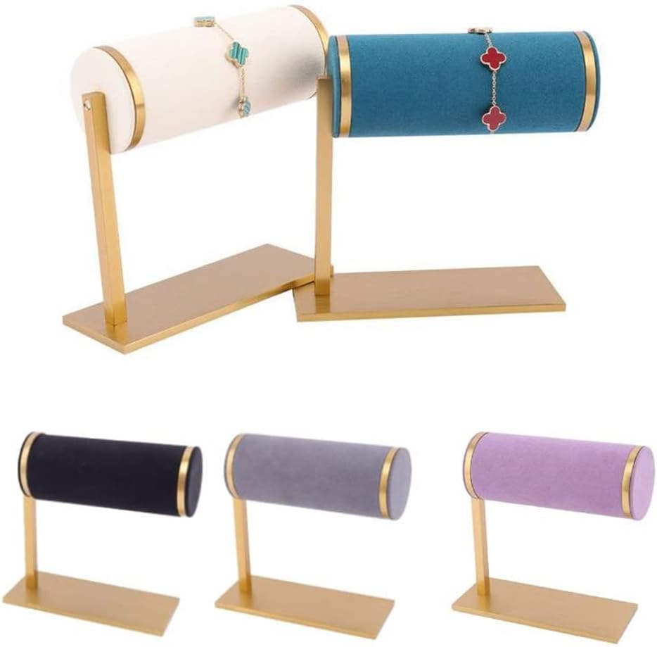 Jewelry Display Watch Organizer Bracelet Holder Hair Band Rack Portable Velvet Scarrie Stand