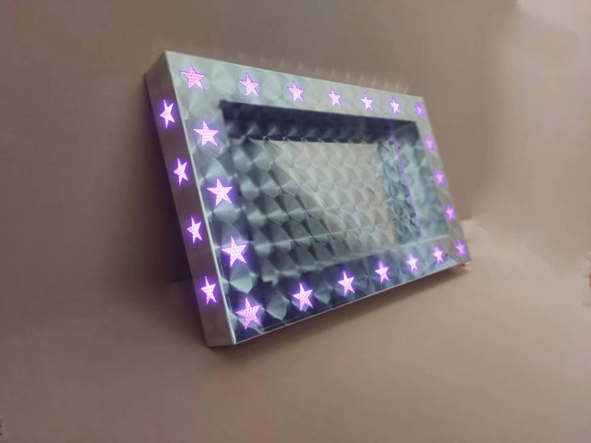 Amazon.co.jp: LED 大型ナンバー枠 変色可能仕様 星型&ウロコ柄 