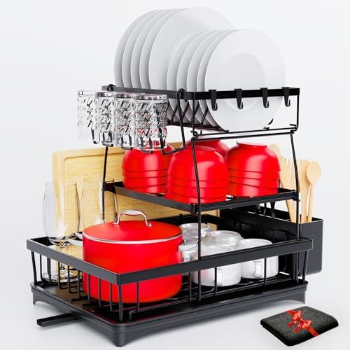 Amazon.com - Manquelio 3 Tier Dish Racks for Kitchen Counter - Dish ...