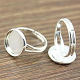 El paquete incluye: 20 Piezas WYSIWYG 20 Piezas Base De Anillo Anillo De Dedo Ajuste Joyas Hallazgos Componentes   Tipo Y Ajustable Tamaño Interior 16 mm Redondo