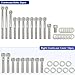 304 Stainless Steel Engine Bolt Kit 88pcs (7Pack) Compatible for Yamaha 1988-2006 Blaster 200 YFS200 Clutch Spring Clutch Bolts 10pcs (1Pack)
