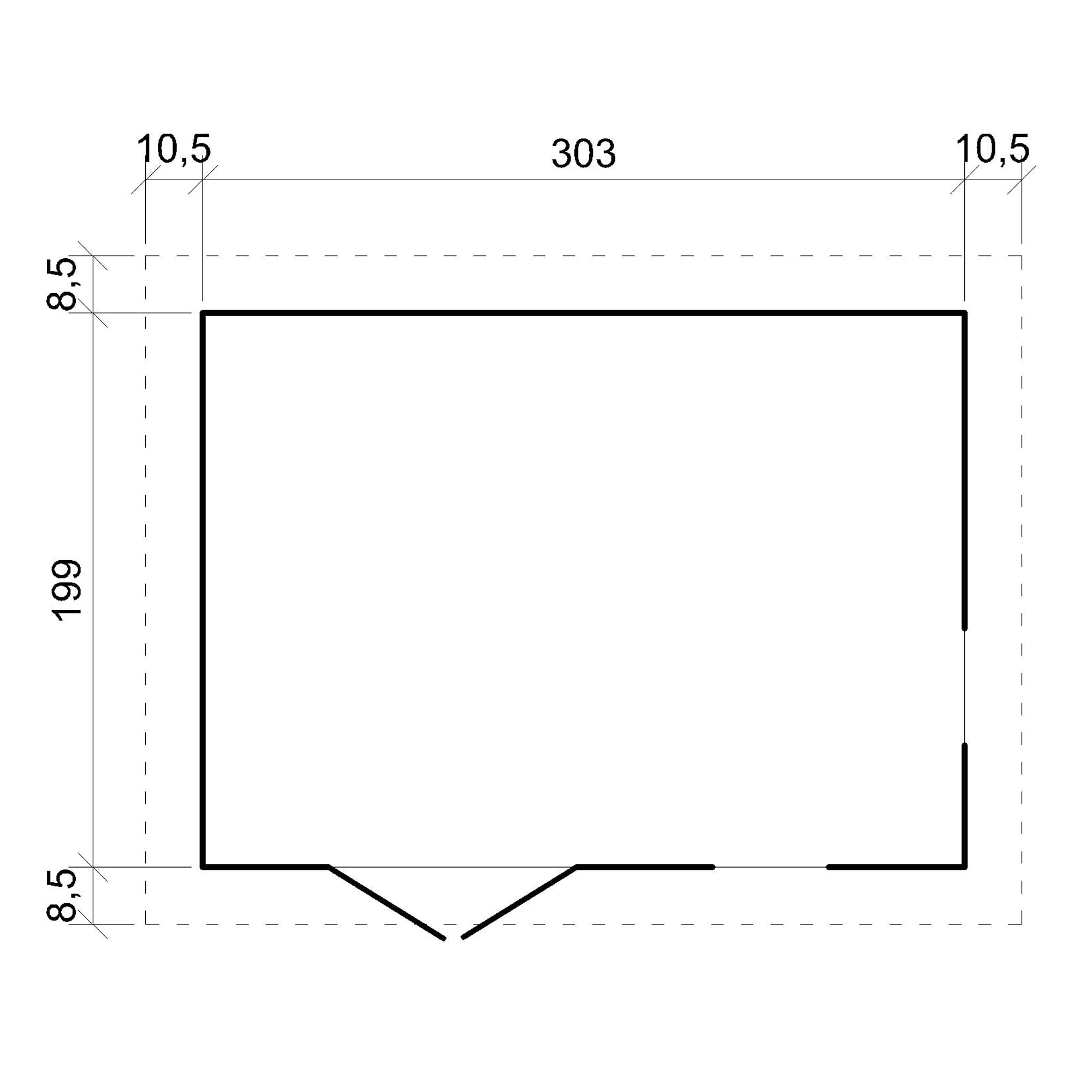 Abri de Jardin en Bois Naturel - Stockage extérieur avec fenêtres- H226x324x216 cm/6 m² Hangar en Bois Naturel - Atelier Rangement Outils et vélos- Timbela M334