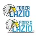 erreinge Sticker x2 Lazio Aquila Ultras Supporter Adesivo Sagomato in PVC per Decalcomania Parete Murale Auto Moto Casco Camper Laptop - cm 12
