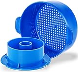 KIBS group Edam Hard Cheese Mold with Follower 1KG Camembert Cheese Mold Blue - Cheese Making Machin