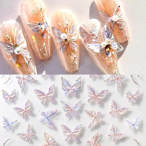 PrettyDiva Butterfly Nail Art Stickers Cover