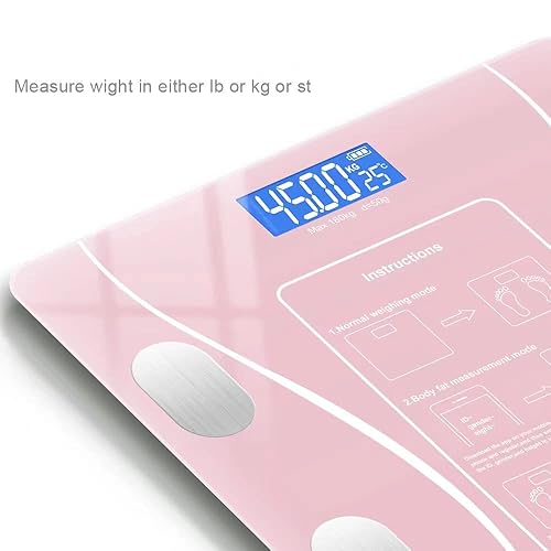 Miniatura 6 de Báscula para peso corporal, báscula de grasa corporal, báscula de baño inteligente Bluetooth y báscula digital para control de grasa corporal y