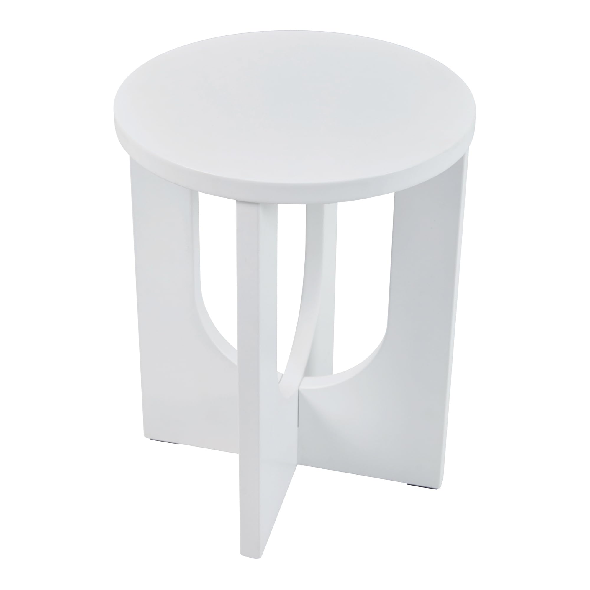 [en.casa] Table d'Appoint Polyvalente Petite Table Basse Design Exceptionnel Bout de Canapé Support de Plantes Chevet pour Salon Chambre Bureau Entrée MDF 50 x 40 cm Blanc