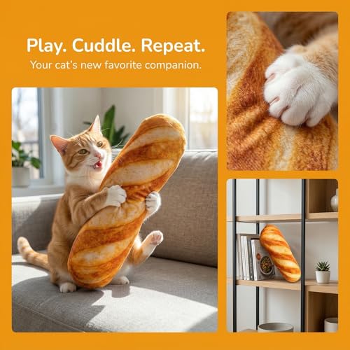 Juguete de pan de hierba gatera para entretenimiento de gatos en casa 8