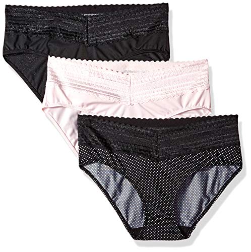 Image of Warner's womens No Pinching No Problems Dig-free Comfort Waist With Lace Cotton Hi-cut Rt2091p
