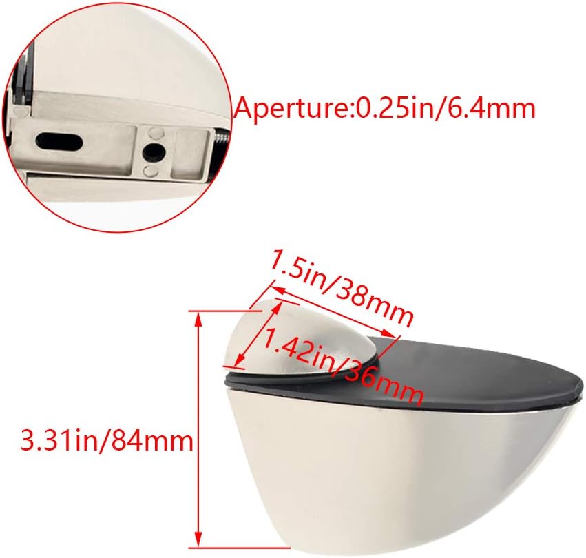 6PCS Glass Shelf Bracket 3.86" x 1.42" x 3.31"(LxWxH) Adjustable Wall-Mounted Zinc Alloy Glass Shelf Clamp Bracket, Suitable for 3-33mm Wooden or Glass Shelves