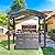 Domi Hardtop Grill Gazebo 8x5FT, Grill Canopy for Outdoor Grill w/Double Galvanized Steel Roof and 2 Side Shelves, BBQ Gazebo Grill Tent for Patio Garden Backyard, Grey