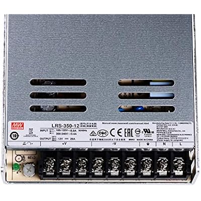 Mean Well LRS-350-12 DC Switching Power Supply 12V 29A 350W for CCTV, Computer Project, 3D Printer, LED Strip Light, Router