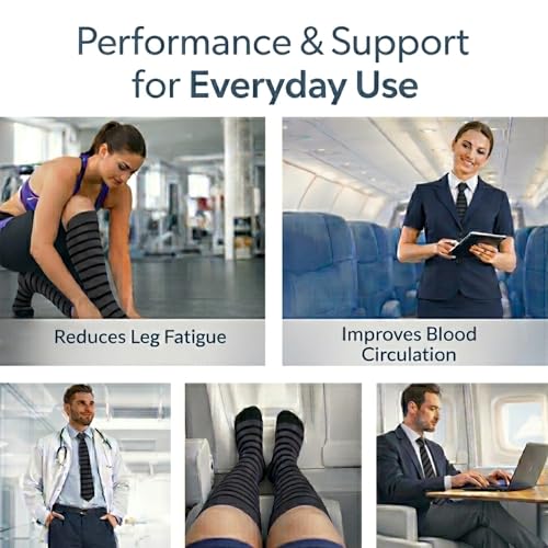 Image of Diamond Star 6 Pairs Compression Socks for Men & Women, Knee High Socks