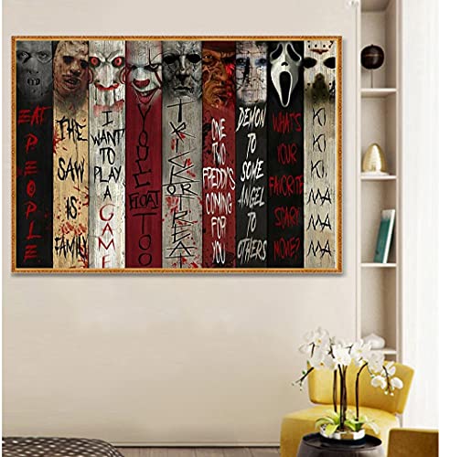 Ub 5D Diamond Painting Kits, Large Diamond Art Skull Head Halloween Full Drill Horror Couplet Embroidery Wall Crafts For Gift And Home Decoration, 16X24 In (Skull Head) (1032-T) #TOP3