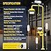 Crystmetal Emergency Shower Eye Wash Station, OSHA Approved Eyewash Station with Shower, First Aid Shower Combination Kit, Industrial Grade with Emergency Sign, 304 Stainless Steel Yellow ABS Coating