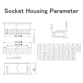 改良版 T no T シリコンコネクター　D.gray Amazon.com: Cermant 230pcs XH 2.54mm 2-5pin Pitch Terminal