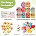 Fine Motor Skills Toys for 2-3-4-5 Year Old，30pcs Surprise Animal Finger Puppets with Geometric Key Treasure Lock，Match Color Geometric Shapes Pirate Hunt Game