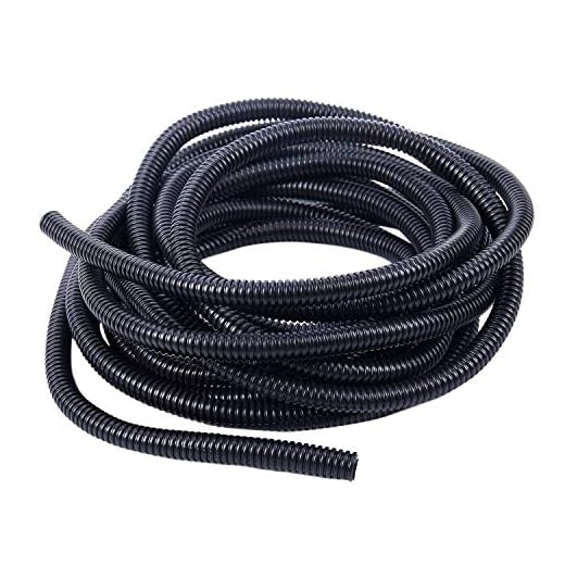 Heritan 20 fot delad tråd vävstol ledning polyeten rör svart färg hylsrör 10 mm innerdiameter