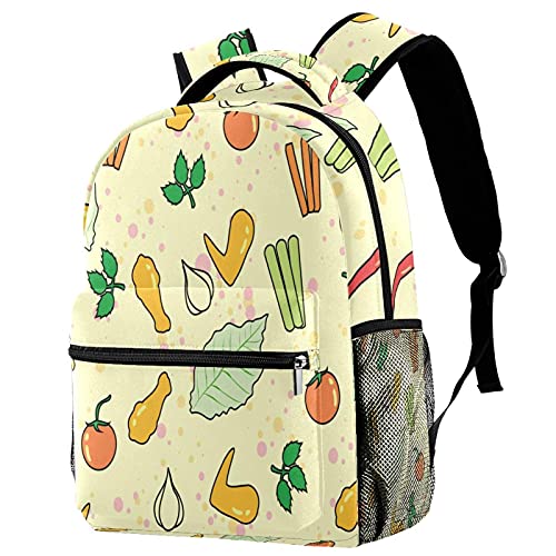 Sac à dos décontracté au motif floral aquarelle avec grand volume de rangement