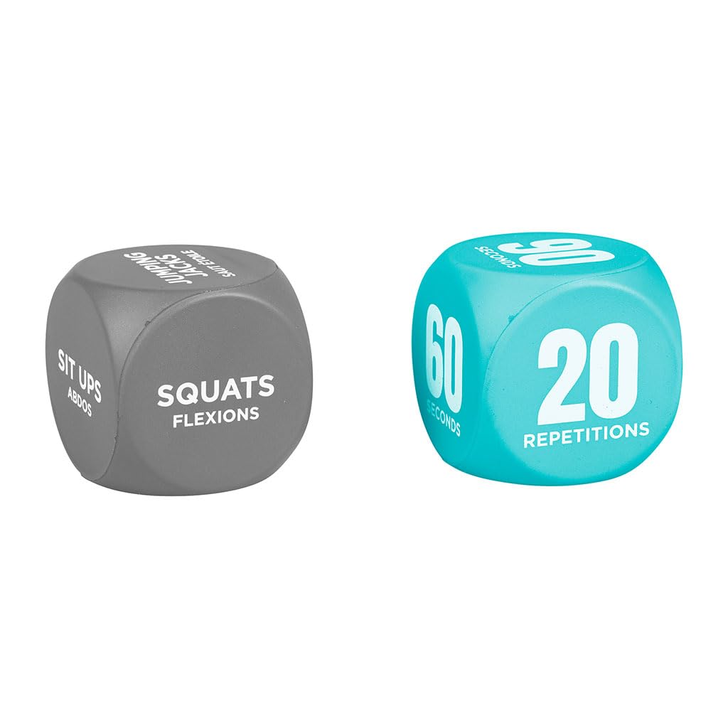 UPFIT - Dadi sportivi, per allenamento a casa, 2 dadi, colore: blu e grigio, per allenamento a casa