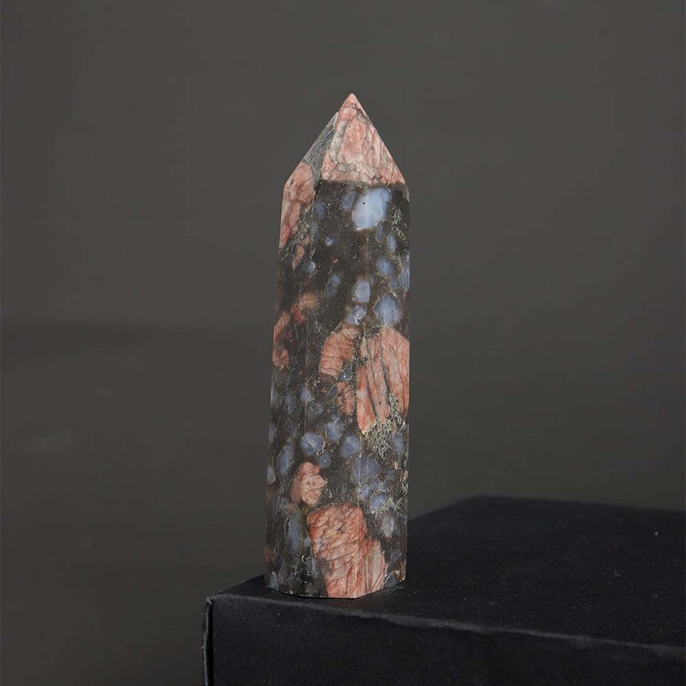 Baguette colonne de cristal rose quartz naturel de 7-8 cm pour décor maison