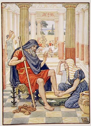 Cuadro arte pared historia de Grecia pintura decorativa para salón de 60x90cm