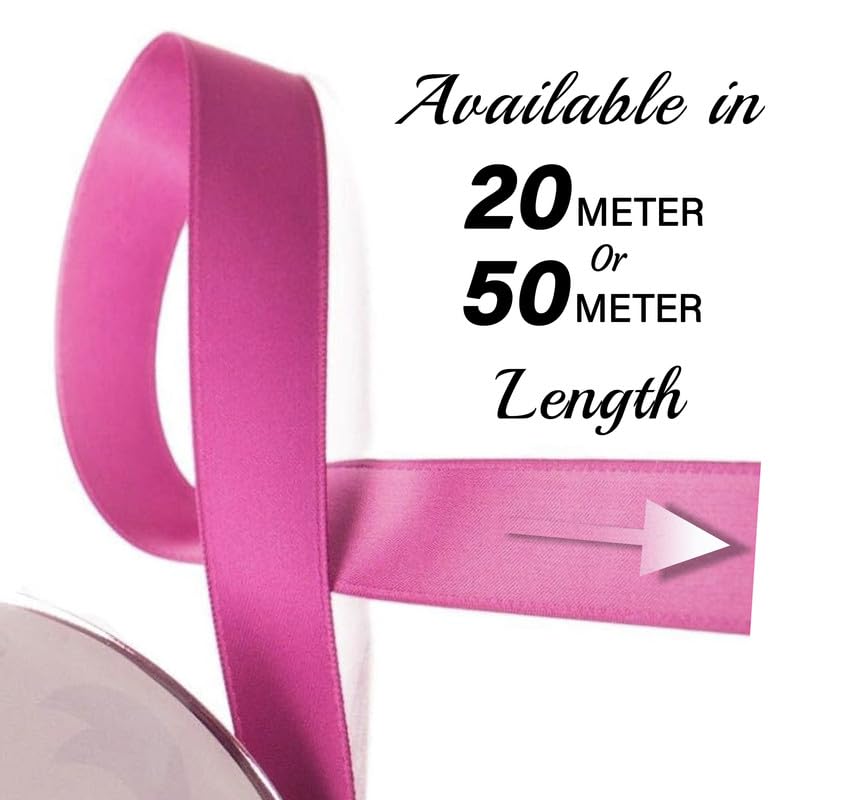 SR SUPER RIBBONS®™- Full Reel 38mm Double Faced Satin Ribbon, 20 Metres on Reel - Raspberry Pink, 38mm x 20m - Image 3