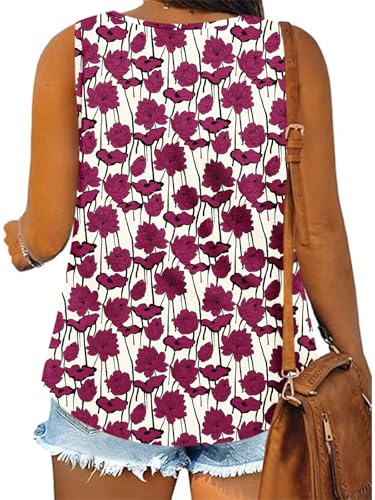 Image of Plus Size Tank Tops for Women Summer Sleeveless Tops Loose Fit Tunic Tanks