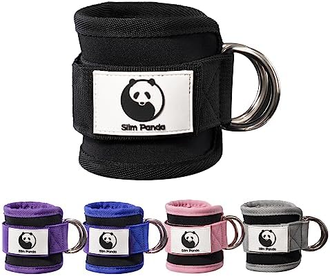 Slim Panda Ankle Strap for Cable Machine, Gym Ankle Cuff for Kickback, Glute Workouts, Leg Extensions, Curls, and Hip Abductors for Men and Women