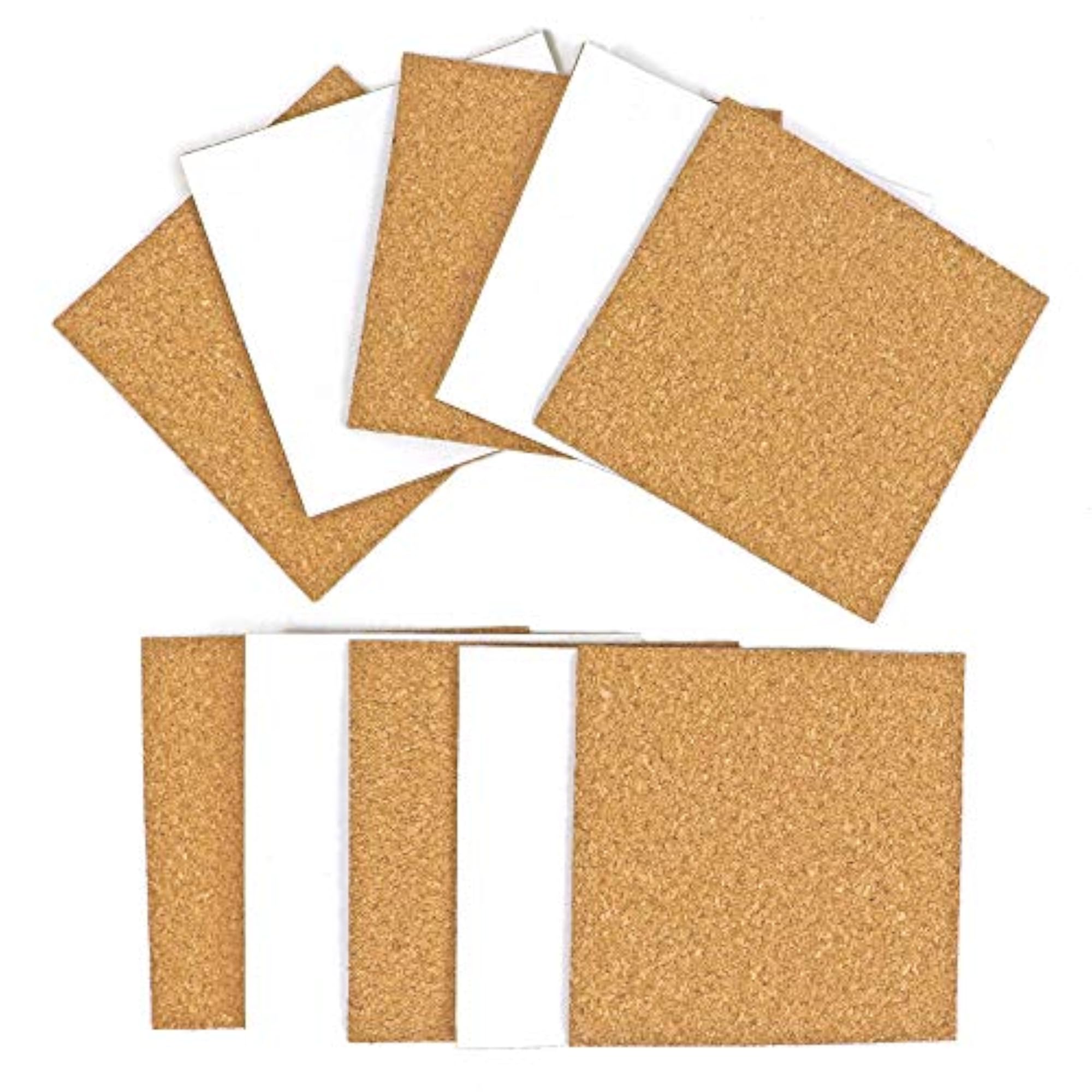 25 Pack Self-Adhesive Cork Squares for DIY Crafts