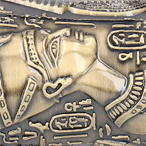 Tiiyee Copo de shot vintage de metal, copo de vinho egípcio vintage colecionável padrão de entalhe i