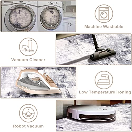 Aopota Hallway Runner Rug 2X6Ft Non Slip Distressed Faux Wool Area Rug Runner For Hallway Washable Runner Rug For Living Room Bedroom #TOP3