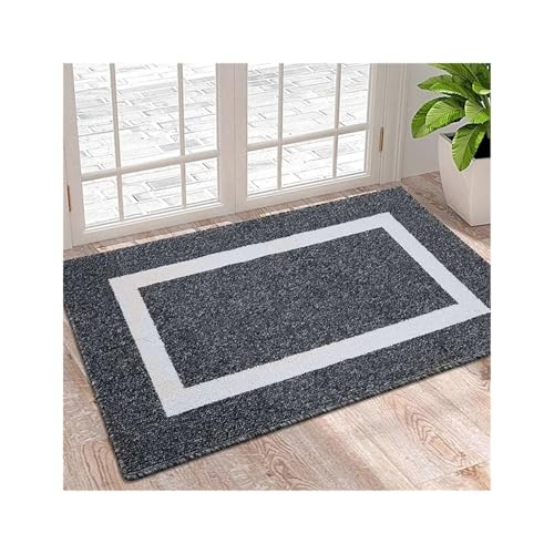 Paillasson absorbant noir 90x150 cm antidérapant et lavable