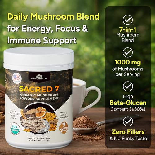 Naturealm Sacred 7 Organic Mushroom Powder