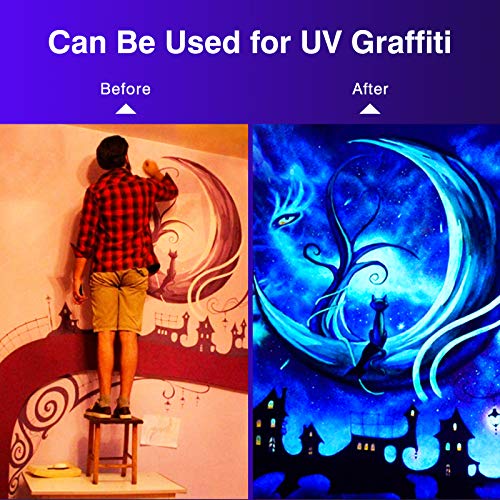 Neporal Led Black Light Bulb,9W A19 Uv Blacklight Bulbs, Uva Level 380-420Nm, E26 Medium Base, 85-265V, Glow In The Dark For Halloween Blacklight Party, Fluorescent Poster, Body Paint, Neon Glow #TOP5