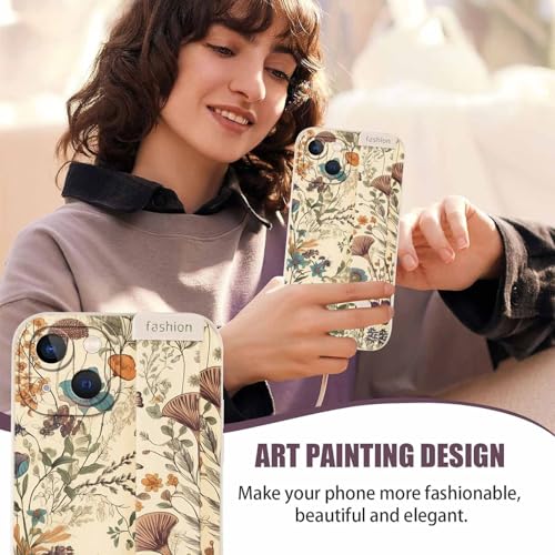 Coque iPhone 14 avec béquille support et cordon fleur ajustable
