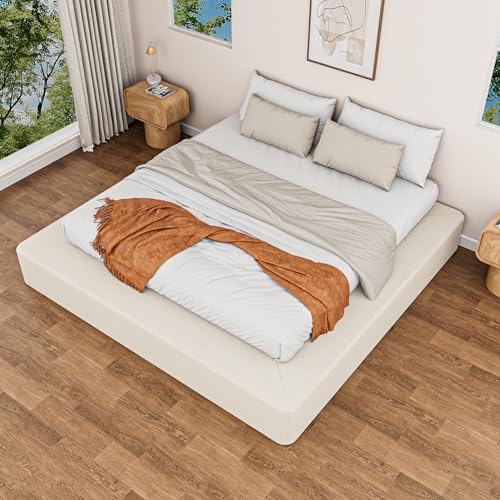 SoliSnug Cloud Bed Frame Queen Size, Soft Upholstered...