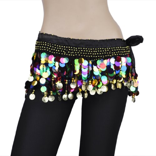 Bellylady Plus Size Belly Dance Hip Scarf With Paillettes-Plus Size #TOP5