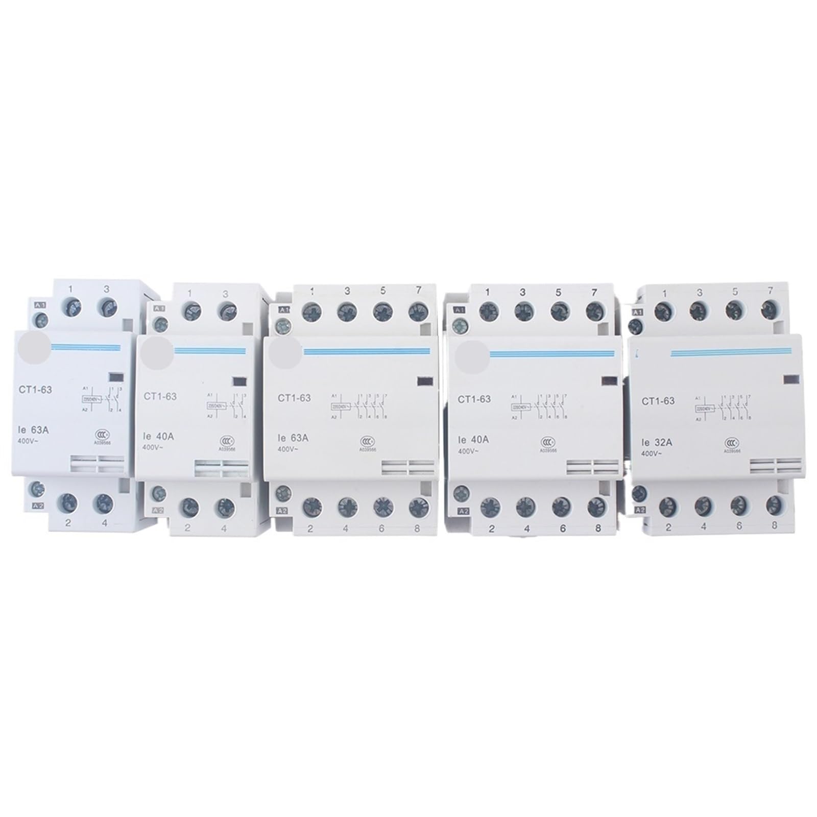 Contacteur monophasé CT1 20A 2P évite la surcharge du tableau 230V