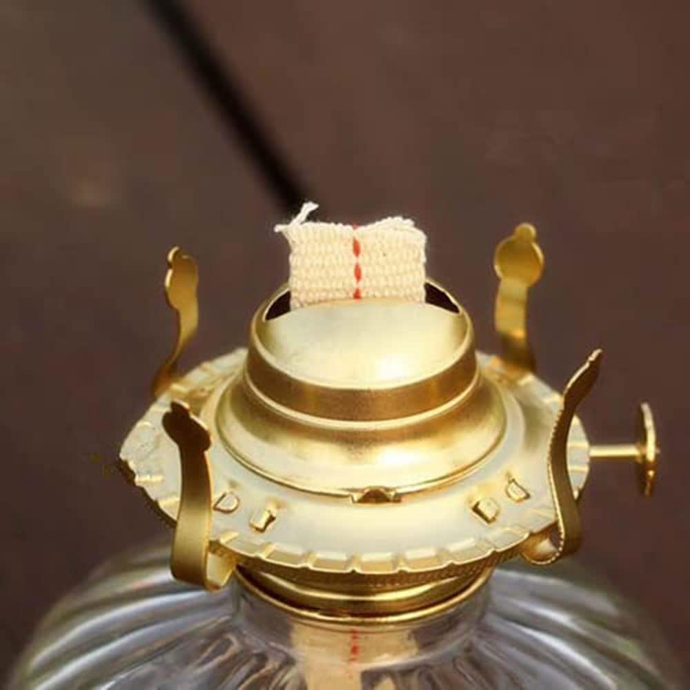 Decorative Lighting Oil Lamp Clear Oil Lamp Kerosene Lamp Indoor Oil Lantern Retro Adjustable Switch Oil Light with Glass Light Holder for Home Emergency Lighting