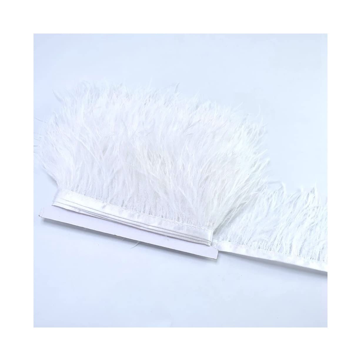 Plumes d'autruche de qualité supérieure blanches 8-10 cm pour garniture textile délicate