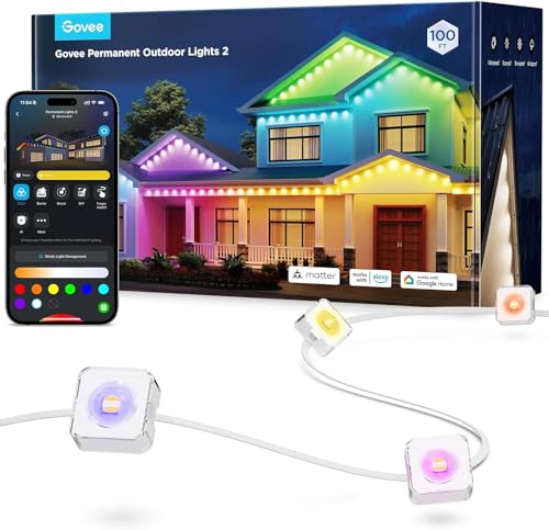 Govee Permanent Outdoor Lights 2 Smart RGBIC 40lm 30M with 72 LED IP67