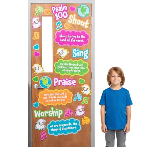 Fun Express Psalm 100 Sunday School Classroom Door Decorating Kit...