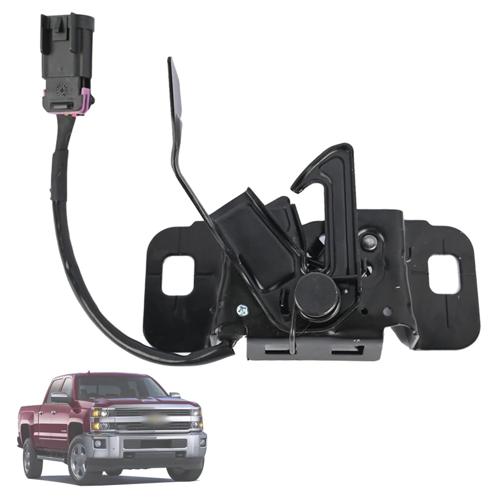 Getfarway Hood Latch GM1234132 84460937 Compatible with Chevy Silverado 2500 Heavy Duty/3500 HD 2015-2019 Replace 16954314 Remote Start Partslink
