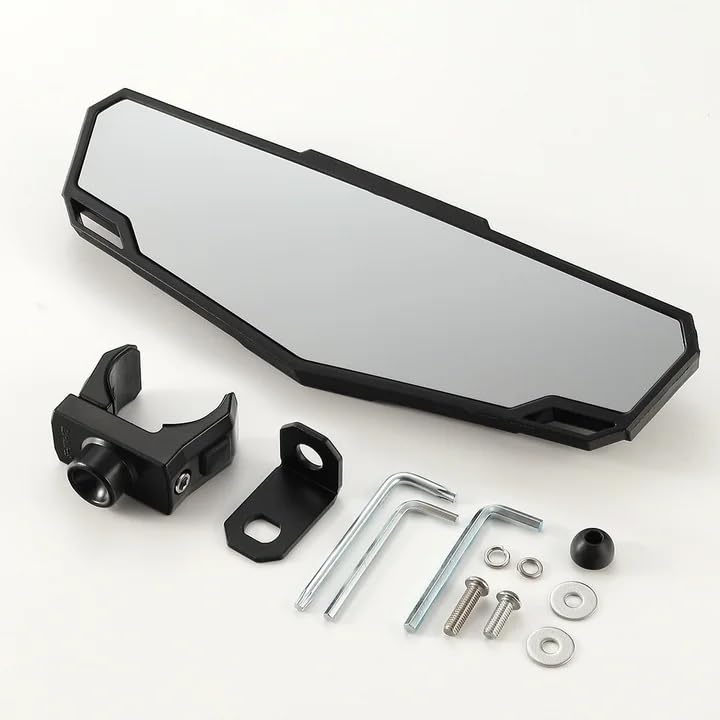 Rétroviseur Intérieur UTV Grand Angle Miroir pour Polaris General 1000 Deluxe 2017-2020, Central Rétroviseur de Vue Arrière Cage de Roll Fixation