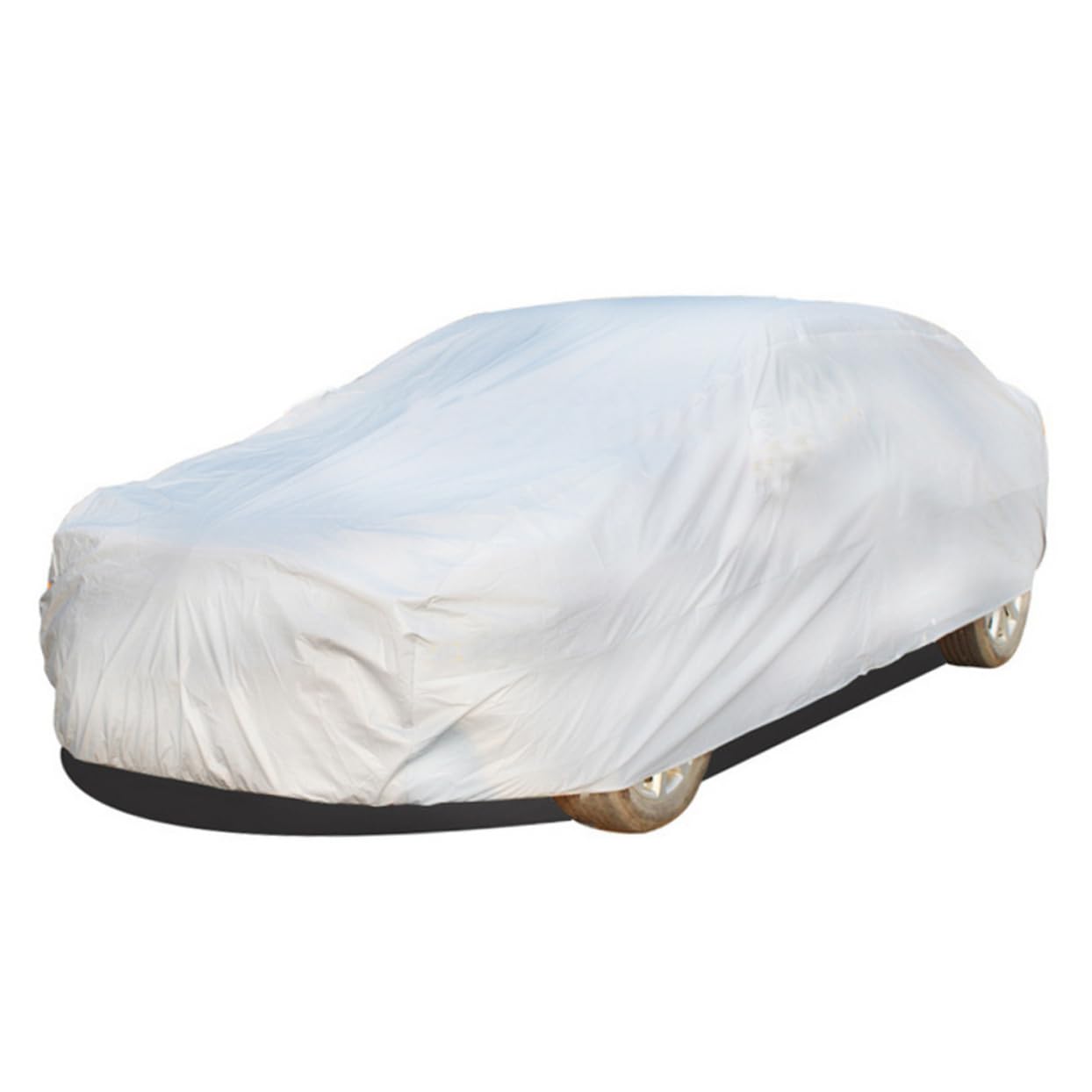Anneome Car Sunscreen Cover Car Cover for Silver Outdoor Vehicle Against Rain Sun and for — view 5
