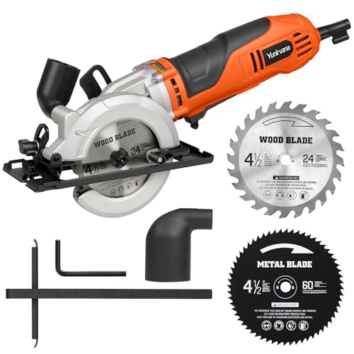 Mini Circular Saw with Blades and Rip Guide