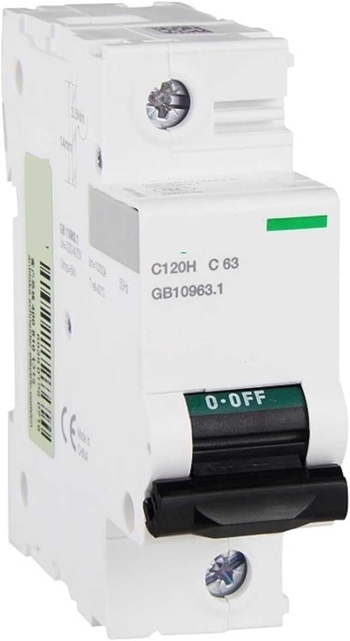 ALKOY Circuit breakerC120H Electric High Power Circuit Breaker C120H 1p C Type 63A 80A 100A 125A 10kA A9N19800 /08/16/24 1Pcs (Size : 1p, Color : 63A) (Color : 100A, Size : 1p)