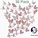 Produktbild 3D Schmetterlinge Deko wand Wandsticker Aufkleber Wandtattoo für Wohnzimmer, Kinderzimmer, Türen, Fenster, Badezimmer, Kühlschrank(36 Stück, roségold)